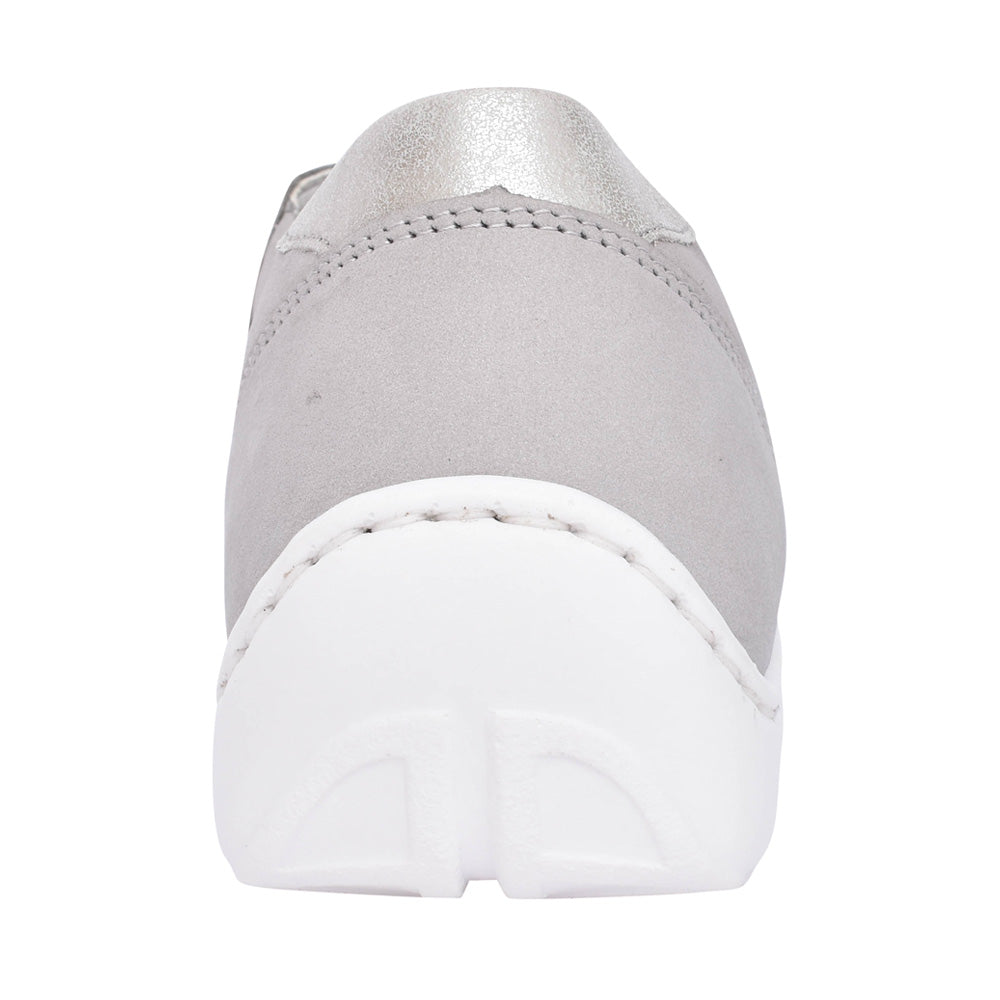 Ladies 496h31 Henni H-fit Velcro Shoe In Silver