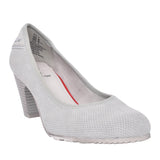 Ladies 5-22404 Medium Heel Court Shoe In Grey