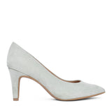 Ladies 5-22411 Medium Heel Court Shoe In Mint