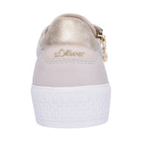 Ladies 5-23600 Laced Trainer In Beige