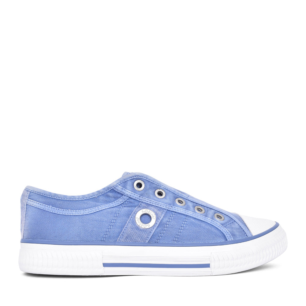 Ladies 5-24708 Slip-on Trainer In Blue