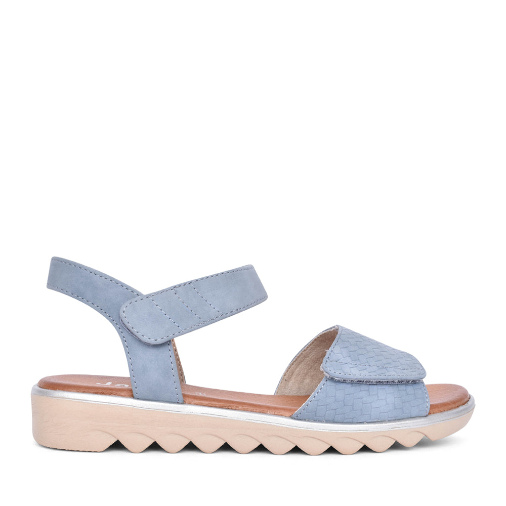 Ladies 8-28265 Velcro Sandal In Denim