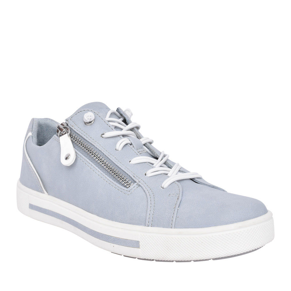 Ladies 8-23660 Laced Trainer In Sky Blue