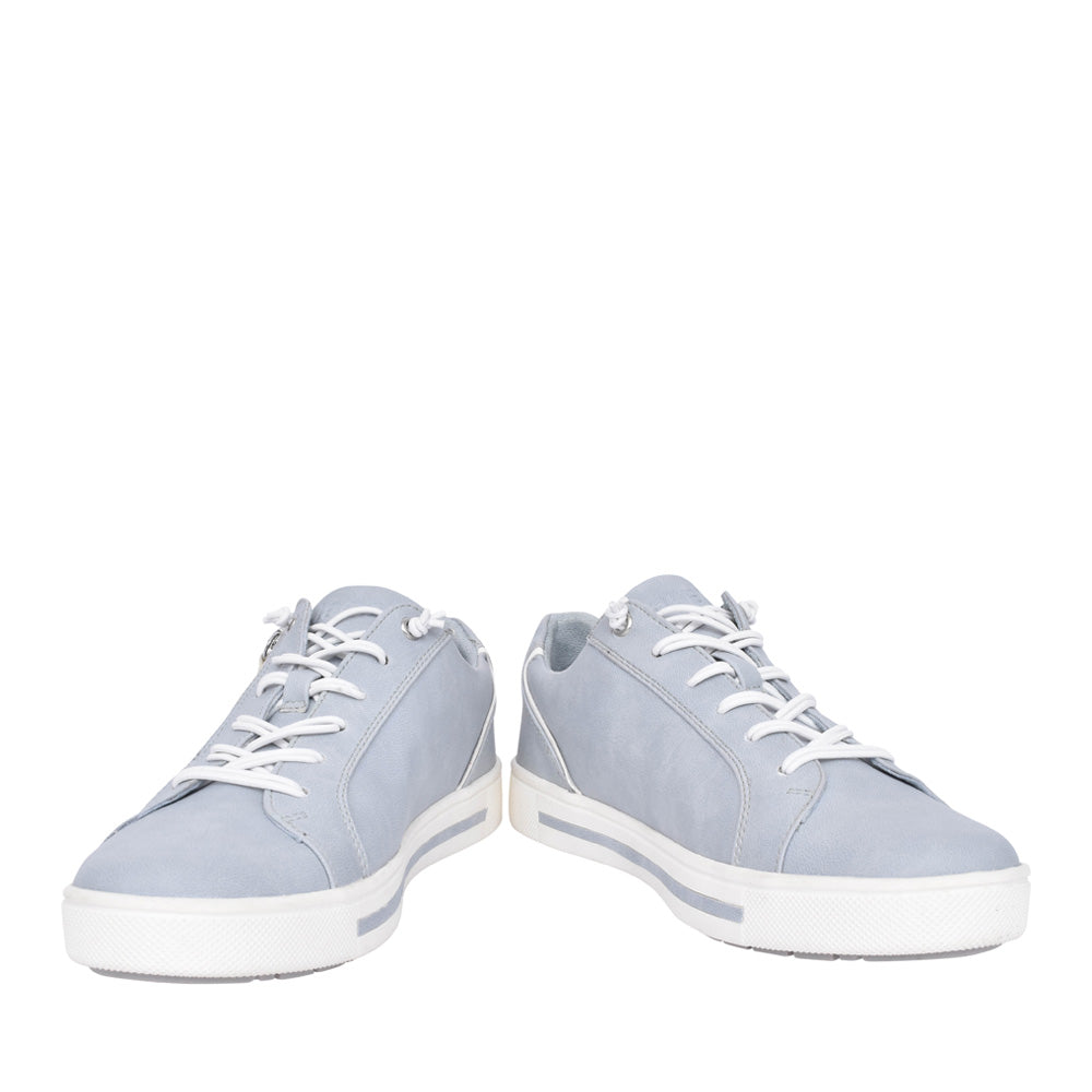 Ladies 8-23660 Laced Trainer In Sky Blue