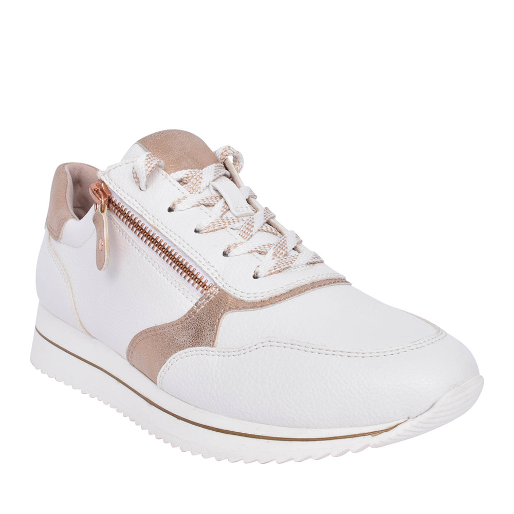 Ladies 8-23763 Laced Trainer In White