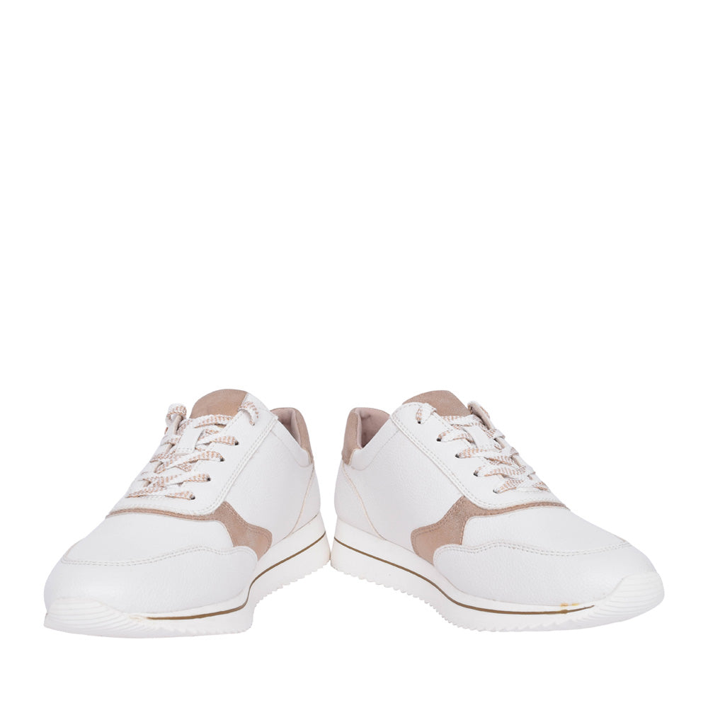 Ladies 8-23763 Laced Trainer In White