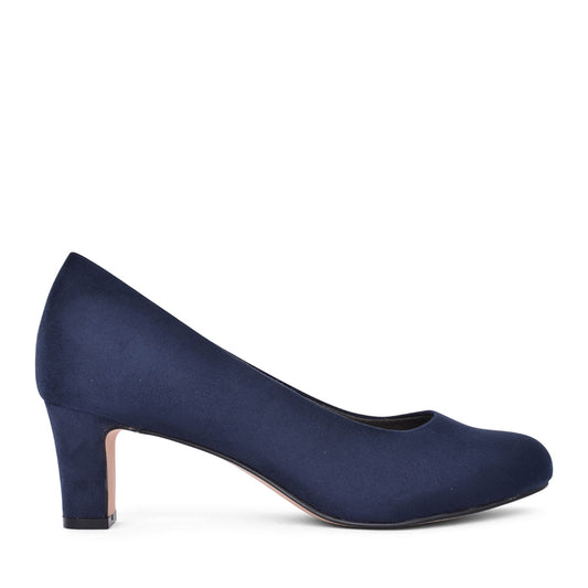 Ladies 8-22470 Medium Heel Court Shoe In Navy