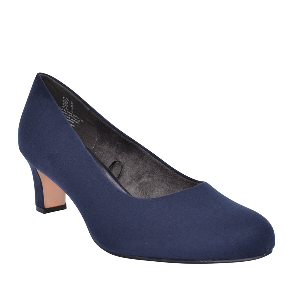 Ladies 8-22470 Medium Heel Court Shoe In Navy
