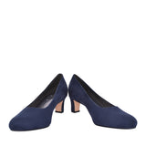 Ladies 8-22470 Medium Heel Court Shoe In Navy