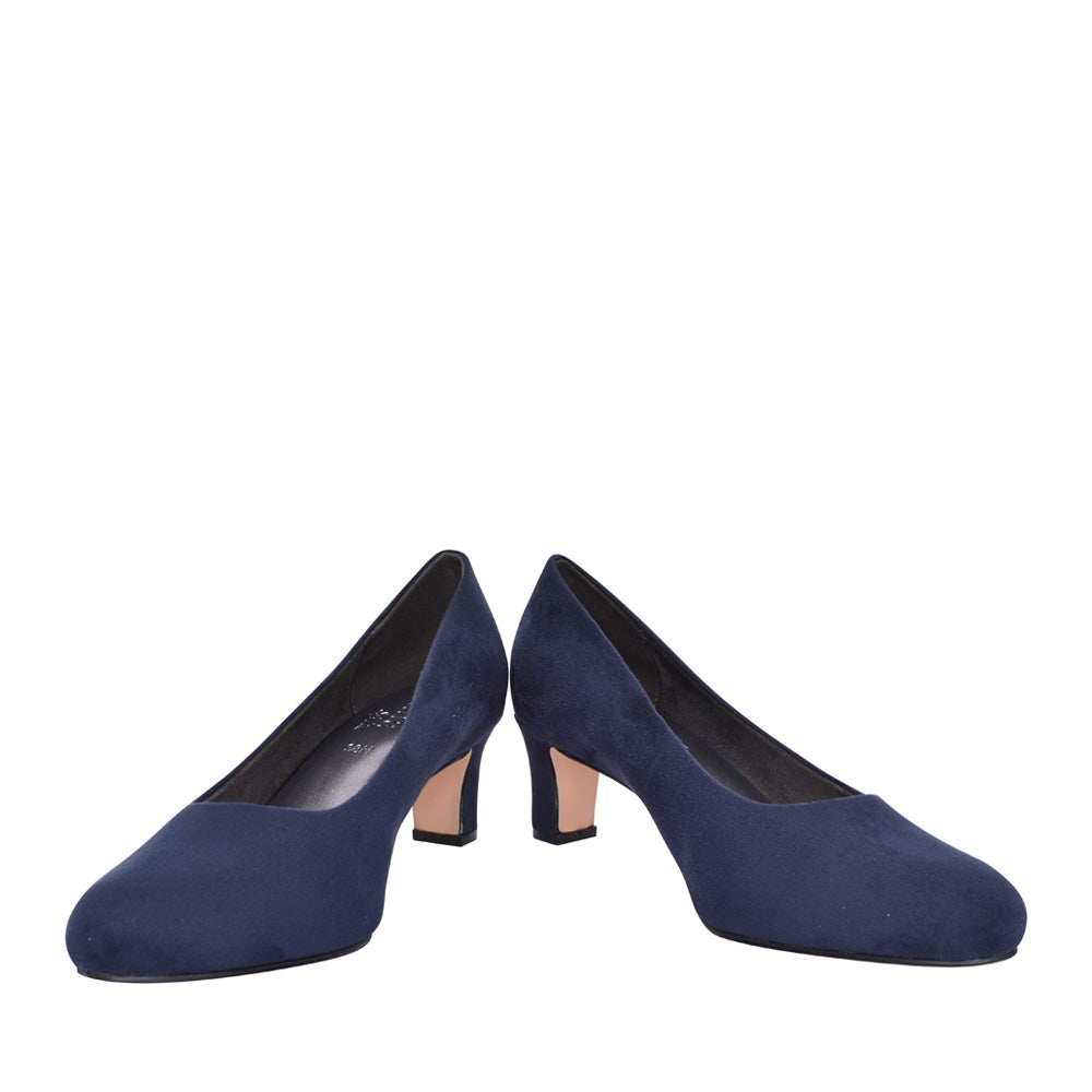 Ladies 8-22470 Medium Heel Court Shoe In Navy