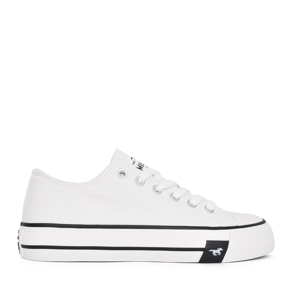 Ladies 1482501 Laced Trainer In White
