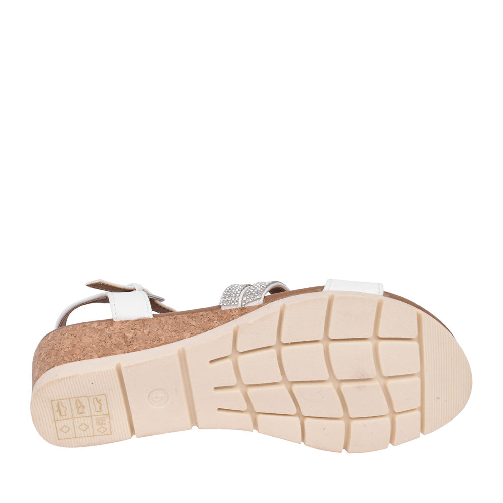 Ladies Goldie Ulp275 Wedge Sandal In White