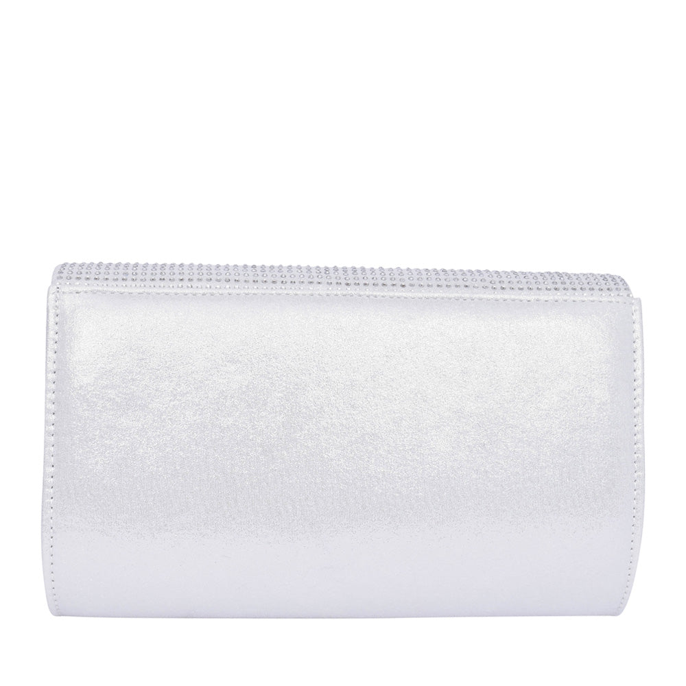 Ladies Trance Ulg074 Clutch Bag In Silver