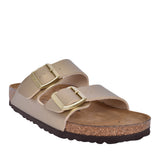 Ladies 1016111 Arizona Double Strap Mule In Gold