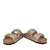 Ladies 1016111 Arizona Double Strap Mule In Gold