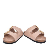 Ladies 1026553 Arizona Double Strap Mule In Beige