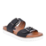 Ladies Woodcola Double Strap Mule In Black