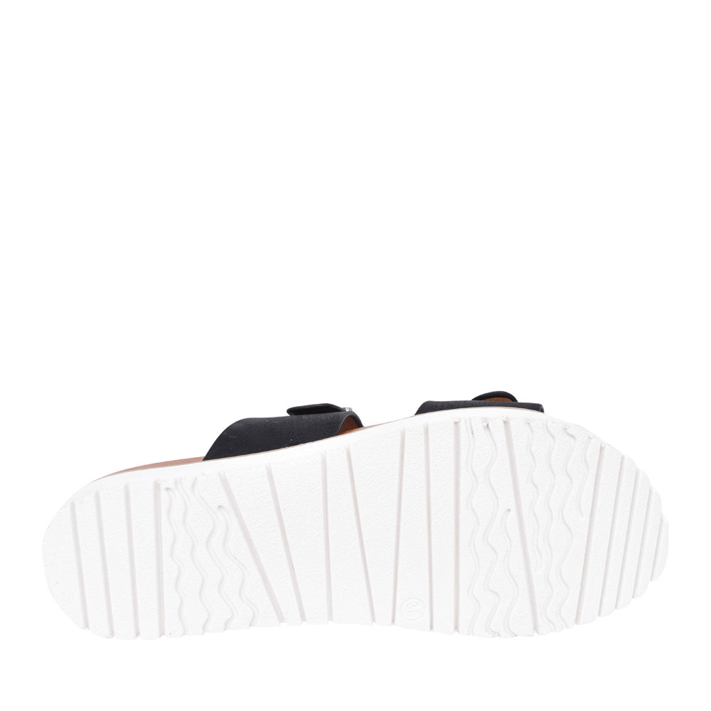 Ladies Woodcola Double Strap Mule In Black