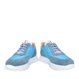Ladies A-2422-t Laced Trainer In Blue