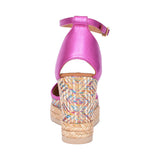 Ladies Cameo Wedge Shoe In Multi-colour