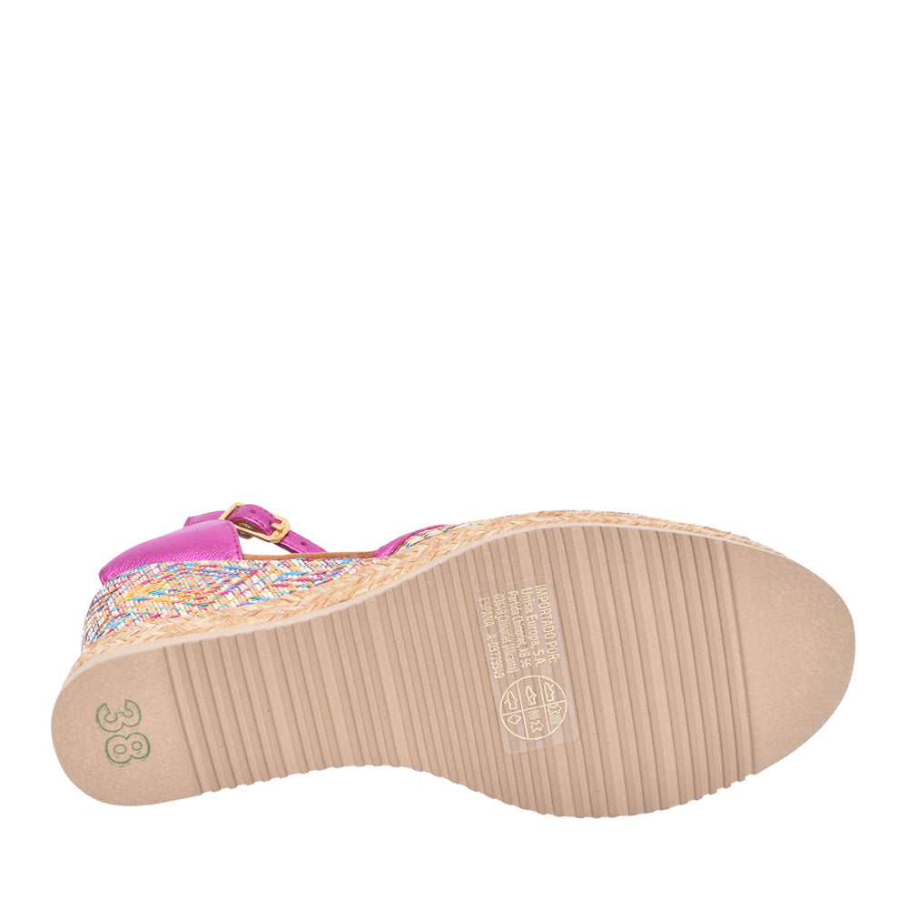 Ladies Cameo Wedge Shoe In Multi-colour