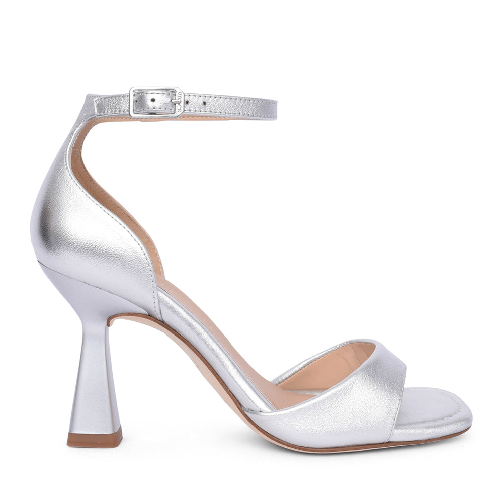Ladies Safira High Heel Shoe In Silver