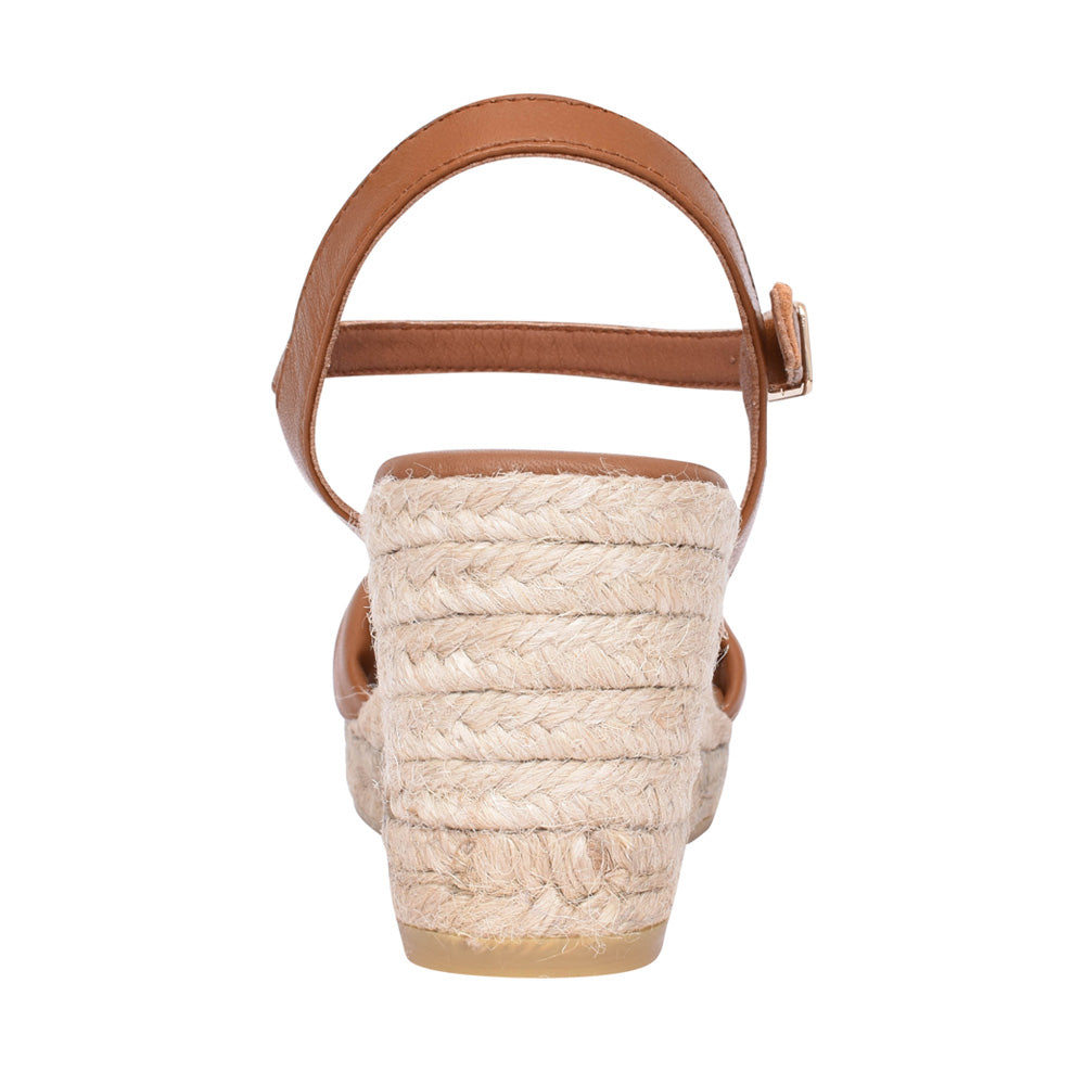 Ladies 2136 Tibet Wedge Sandal In Tan