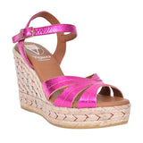 Ladies 2046 Wedge Sandal In Fuchsia