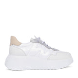 Ladies A-3602 Platform Trainer In White