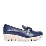 Ladies C-33311 Platform Loafer In Navy
