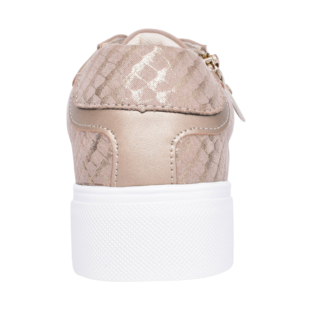 Ladies Nixie Dlw036 Laced Trainer In Beige