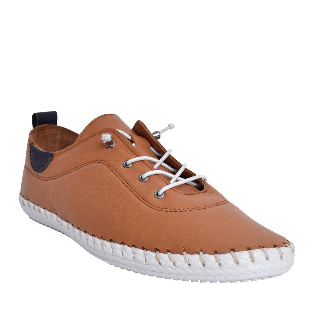 Ladies St Ives Fle030 Laced Shoe In Tan