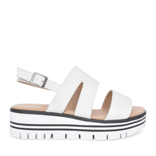 Ladies Jocelyn Jlb007 Wedge Sandal In White