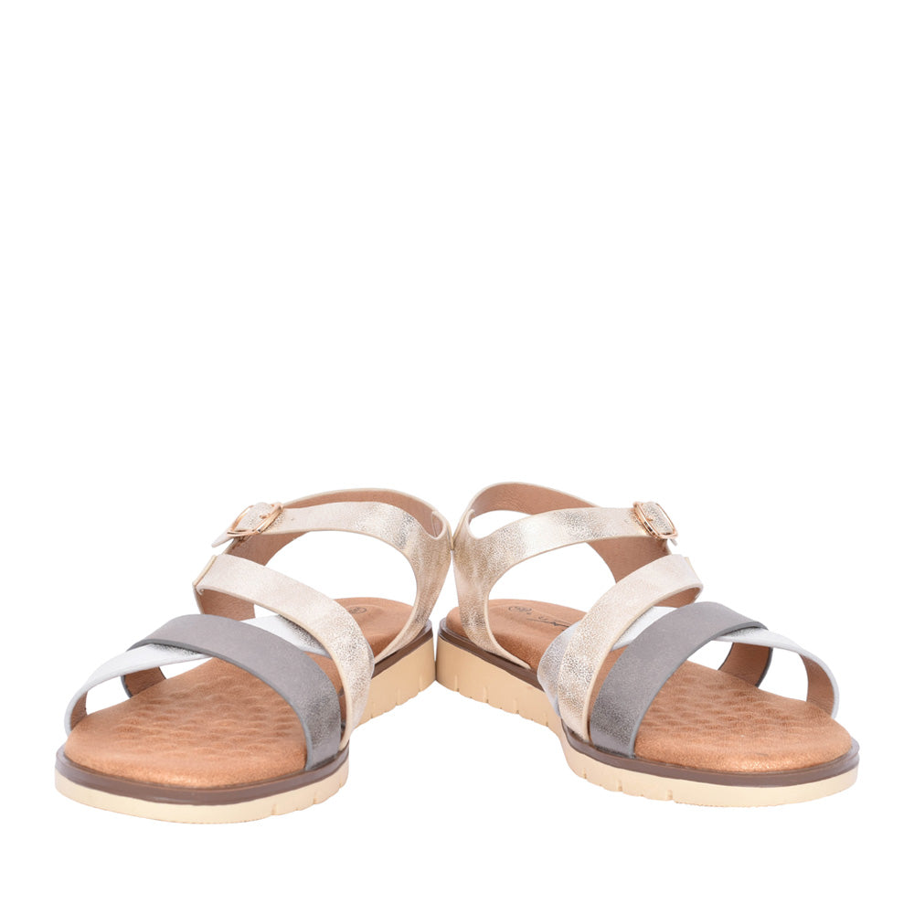 Ladies Bluebell Jlh436 Strap Sandal In Metallic