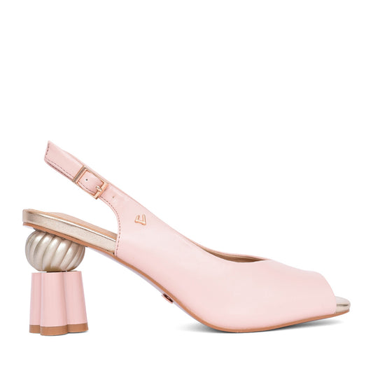 Ladies Alone Together Medium Heel Slingback In Blush