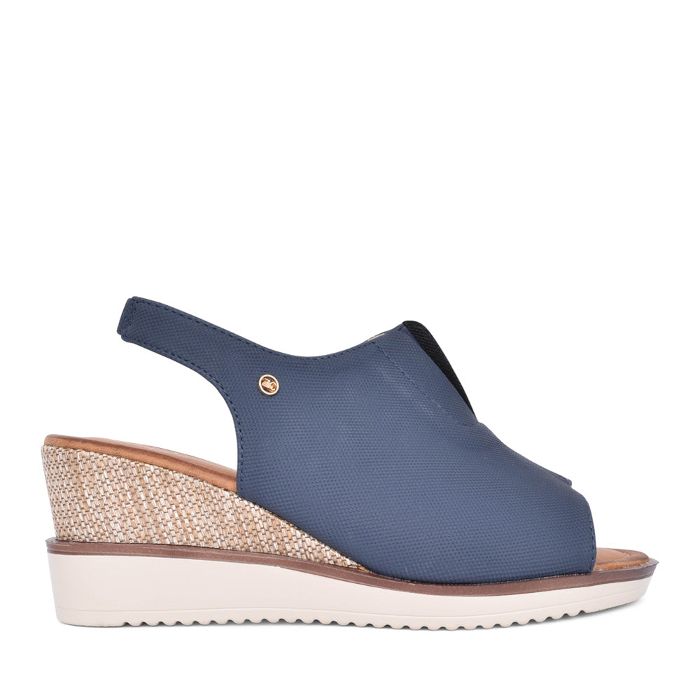 Ladies Mirfa Wedge Sandal In Navy