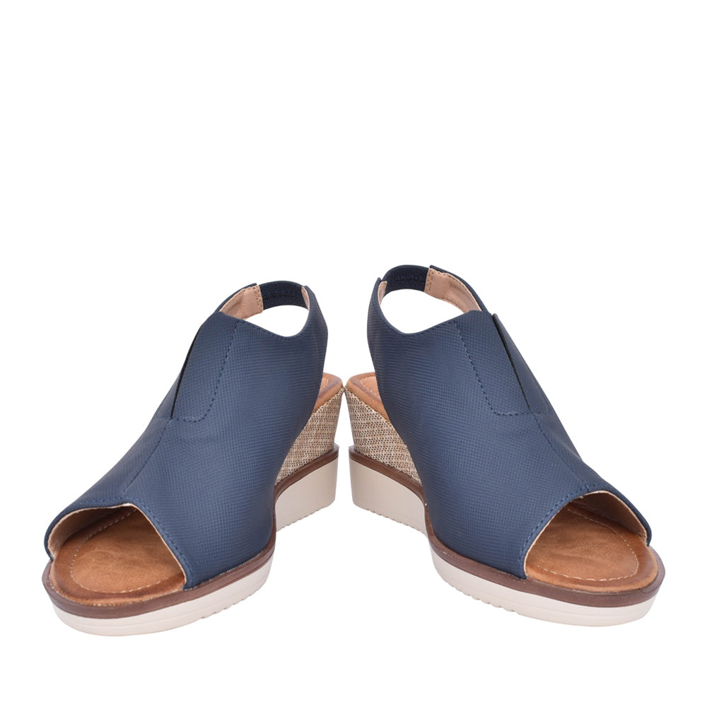 Ladies Mirfa Wedge Sandal In Navy