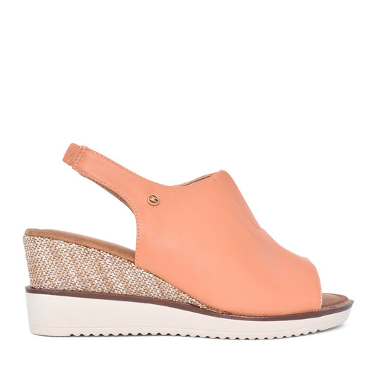 Ladies Mirfa Wedge Sandal In Tan