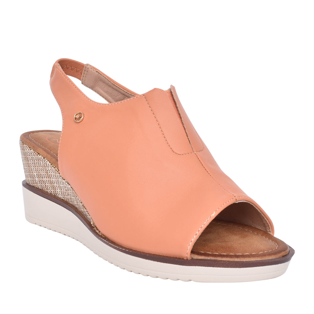 Ladies Mirfa Wedge Sandal In Tan