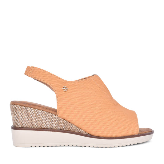 Ladies Mirfa Wedge Sandal In Yellow