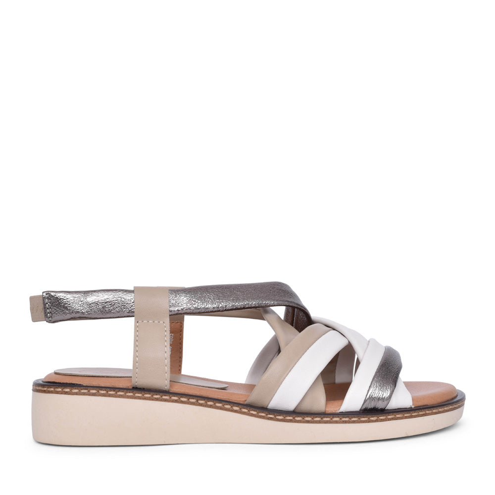 Ladies Erbil Strap Sandal In Taupe