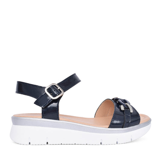 Ladies Bacoli Sandal In Navy
