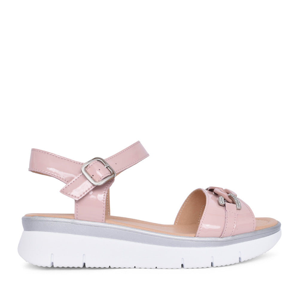 Ladies Bacoli Sandal In Rose