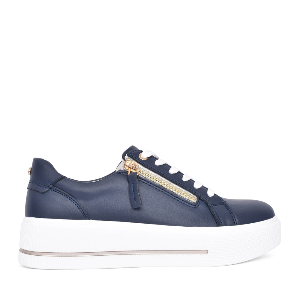 Ladies Ravenna Platform Trainer In Navy