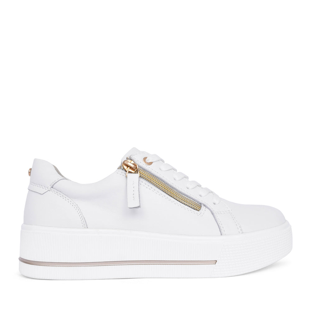 Ladies Ravenna Platform Trainer In White