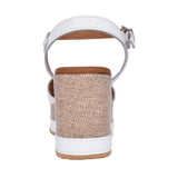 Ladies 5473 Wedge Sandal In White