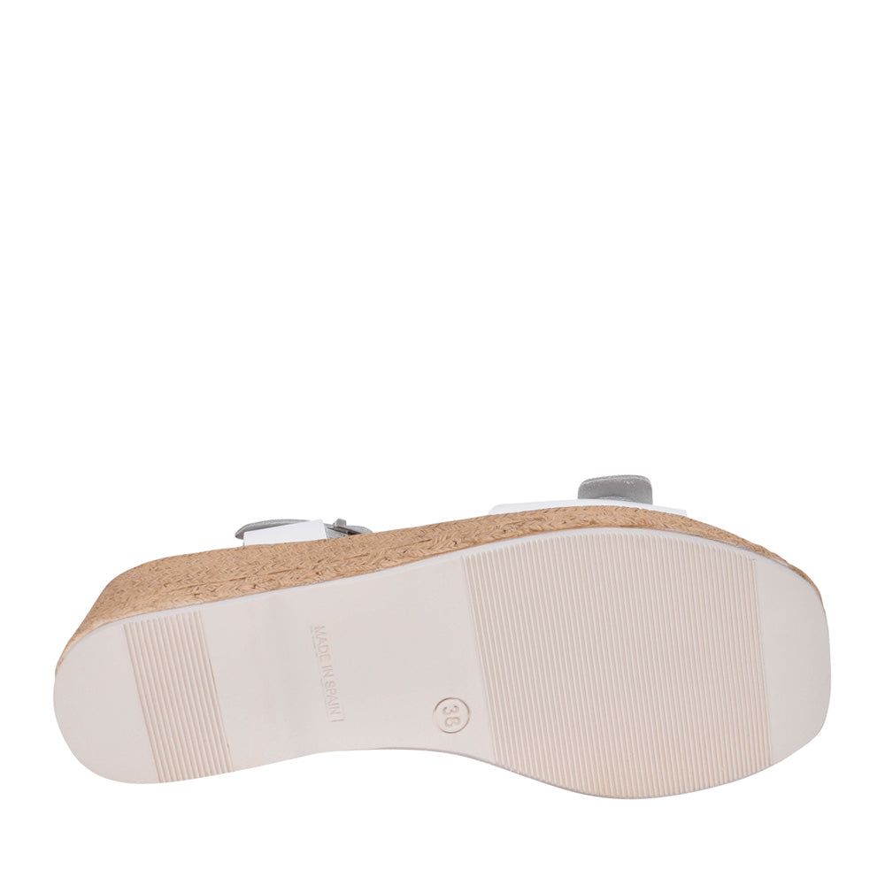 Ladies 5459 Wedge Sandal In White