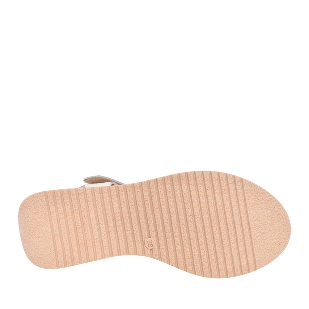 Ladies 5411 Velcro Sandal In Stone