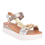 Ladies 5420 Velcro Sandal In Metallic