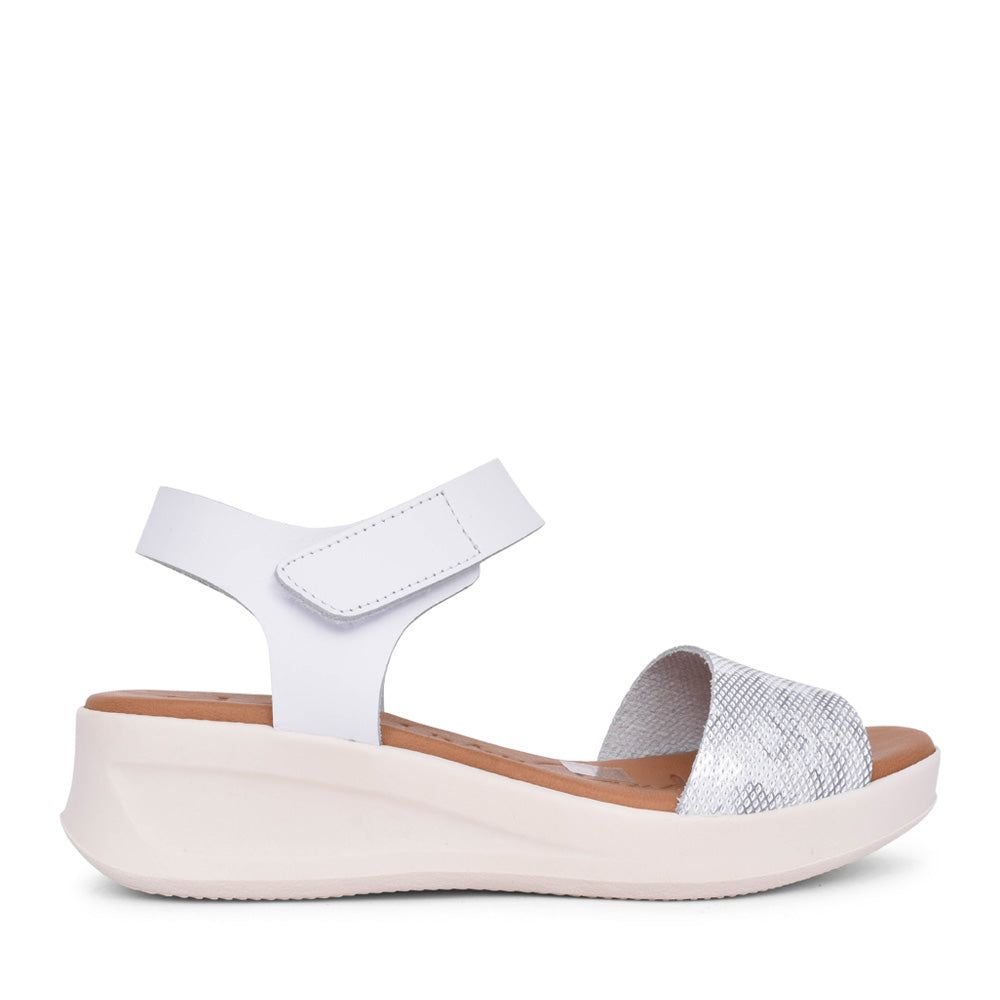 Ladies 5408 Velcro Sandal In White
